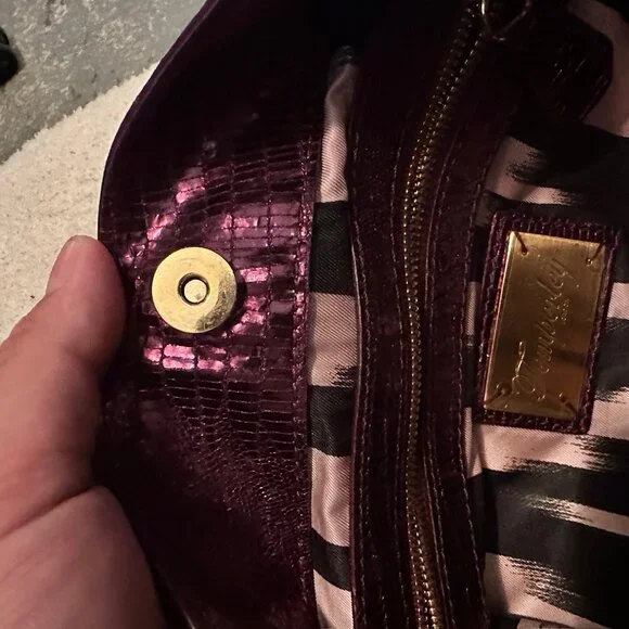 Temperley London Metallic Plum Embossed Leather Chain Shoulder Bag NWOT - Picture 15 of 16